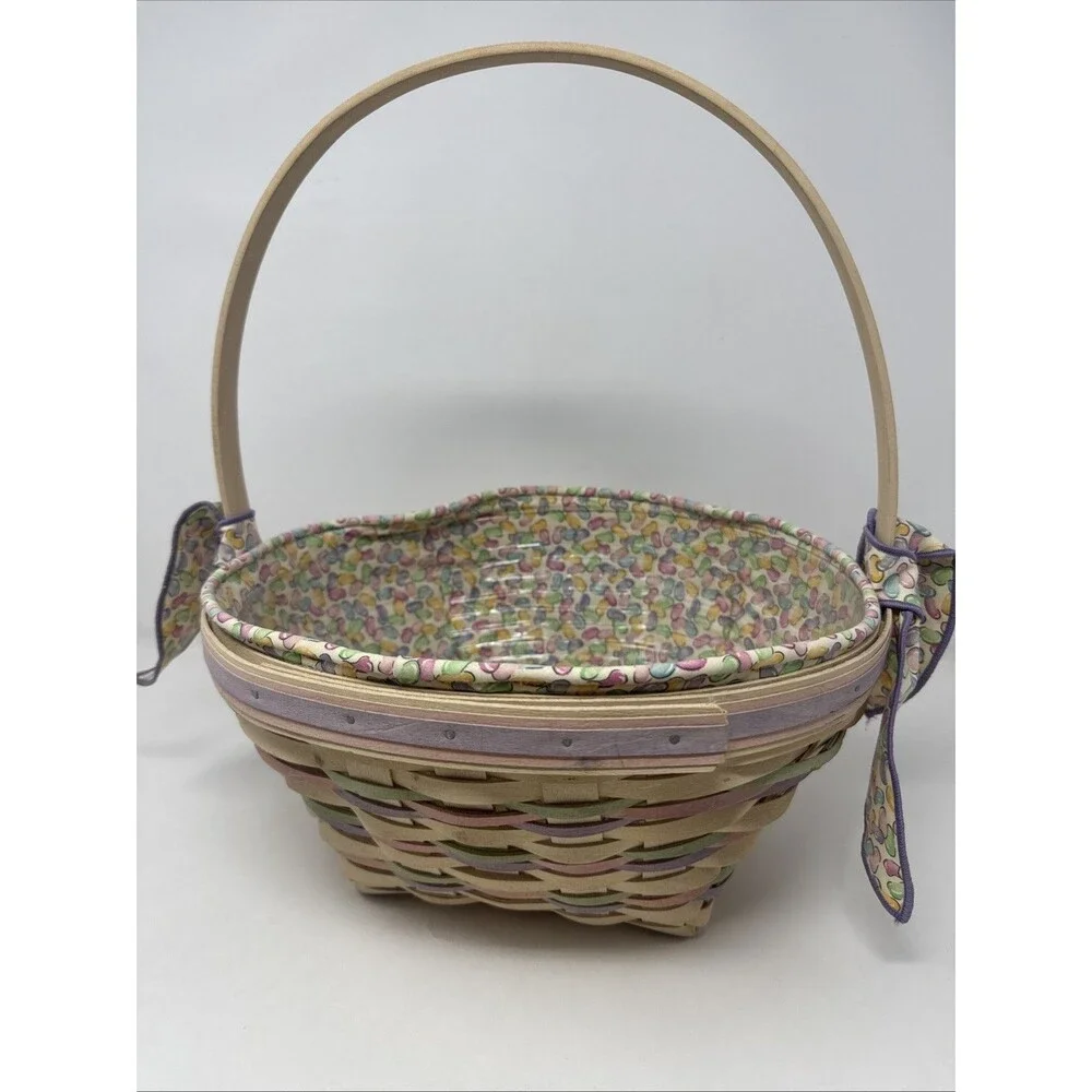 Longaberger 2000 Century Celebration Easter Basket Large Whitewashed Jelly Beans